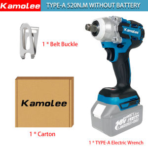 Kamolee Tool 1800N.m/520N.m 1/2 & 1/4 inci Kunci Pas Dampak Listrik Untuk Mengencangkan Ban Dan Sekrup Kompatibel Dengan Baterai Makita
