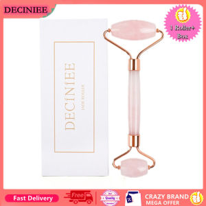 DECINIEE 17 Types Jade Stone Roller with Box Rose Quartz Natural Crystal Stone Massager for Face Lift Up Slimming Thin Chin for Neck Body