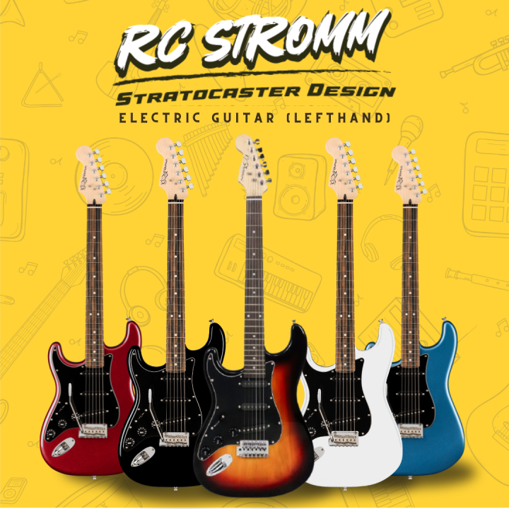 Stratocaster ST Design LEFT HANDED Electric Guitar Package/ Lead Guitar Package Gitar Kidal Lazada