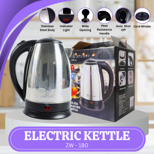 Kosco 2L Capacity Fast Boiling Electric Kettle Stainless Steel Material Easy and Convenient SX-20A