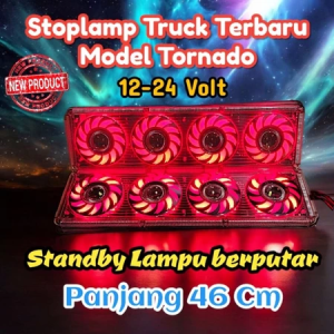 1 SET - STOPLAMP LAMPU REM SPINNER SPINER 24V PANJANG 46 CM UNTUK SEMUA JENIS TRUK (2 PCS)