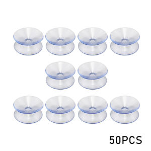 50pcs Glass Table Top Non-Slip Sucker Pad PVC Clear Double Sided Suction Cup Table Fixed Gasket