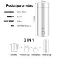 Binnis Portable Electric Kettle 400ML thermos tumbler  Coffee Travel Water Heater Temperature Control Mini Travel Smart Stainless Steel Kettle. 