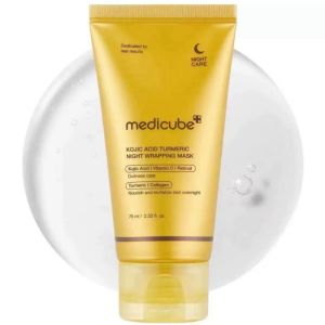 Medicube Kojic Acid Turmeric Night Wrapping Mask 75ml Overnight Brightening Mask Dark Spot Corrector Glow Wrapping Mask