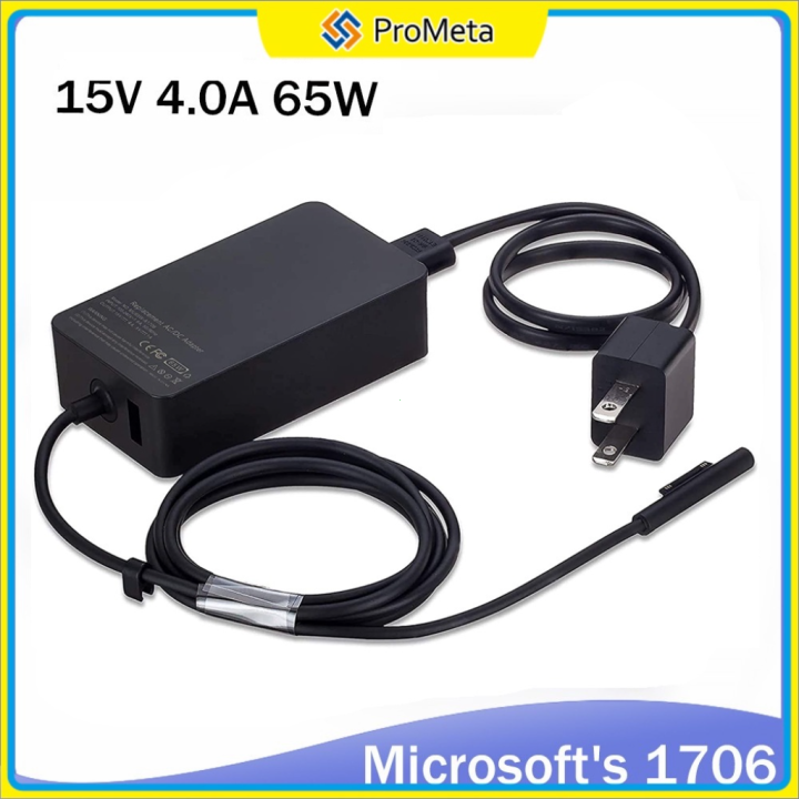 Adapter Microsoft Surface Charger 15V 4A 65W สายชาร์จ Surface Pro 7 3/4/5/6 8 9 X แล็ปท็อป Book Go 1 2 3 4 Laptop