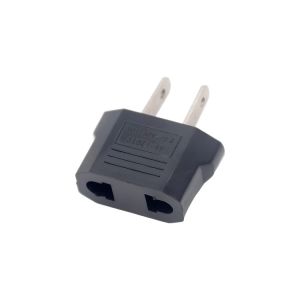 Round to Flat AC Plug Adapter Converter for Travel Appliances and Universal Outlet Use
