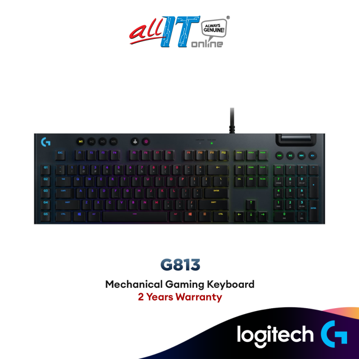 Logitech G813 LIGHTSYNC RGB Mechanical Gaming Keyboard | Lazada