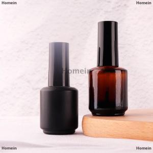 [COD] Homein 15ml Transparent Glass Nail Polish Bottle Empty With Lid Brush Cosmetic Containers Nail Glass Bottles With Brush