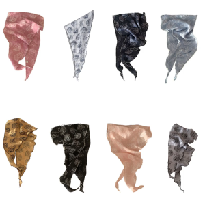 Pháp họa tiết hoa quấn đầu mỏng Bandana khăn quàng cổ cho nữ trang phục khác nhau và dịp kỳ nghỉ Chic mũ nón