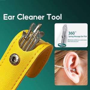 6pcs Ear Cleaner Set Spiral Spring Digging Your Ears Portable Ear Spoon Cleaning Tools
