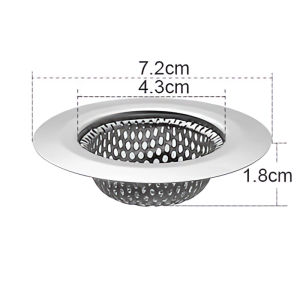 Sink Strainer，Snug Fit Smooth Water Drainage Efficient Filtration Stainless Steel Rust Free Anti-Clogging Durable with Large Wide Rimfor for Kitchen Shower Laundry Floor Drain Tool Food Catcher Filter