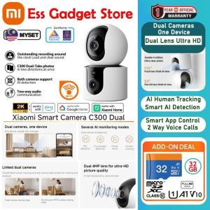 NEW!!! MYSET Global Vesrion Xiaomi CCTV Smart Camera Dual CAM Edition C300 Dual 3MP 2K I C500 Dual 4MP 2.5K I AI Detection I Night Vision I  WiFi 6