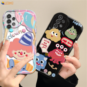 Casing hp Samsung A05S & A05: Monster Kecil Lucu Hantu 3D & Soft Case Wavy Curved Edge