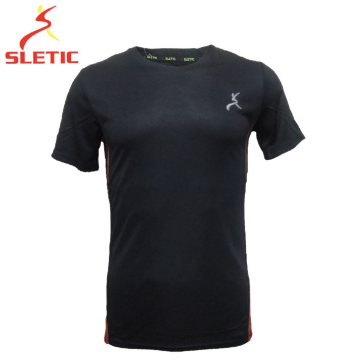 SLETIC Drifit GYM Shirts for Men Quick Dry Short Sleeve Athletic Breathable  T-Shirt NEWM8819A# Lazada PH