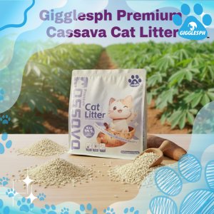 GIGGLESPH Cassava Premium Cat Litter 100% Clumps Fast Strong Odor Control and Dust-Free 1.25kgs