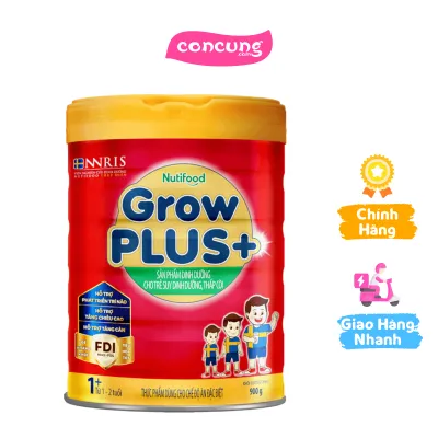 Sữa GrowPLUS+ Đỏ 1+ 900g cho Bé 1-2 Tuổi – Tăng Cân Phát Triển Toàn Diện