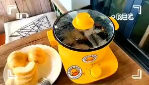 LZD G.DUCK Harrow Small Yellow Duck Electric Caldron Multi-Functional Split Health Cooker Household Automatic Power off Non-Stick Hot Pot