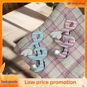 ✨QK shop✨ Kawaii Trendy Star Musical Symbol Wing Hair Clip Y2K INS Style Unique Striped Side Clip Bangs Clip Hair Jewelry Accessories