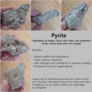 Pyrite Raw Natural Crystal Stone | Wealth | Dispel Negativity | Protection | Wisdom