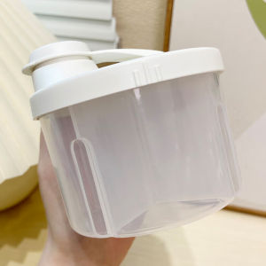 Portable Baby Food Storage Box Infant Milk Powder Organizer Container for Milk Powder Storage Organizer 4 Grid Baby Formula Dispenser Portable Milk Powder Container Storage Essential Cereal Boxes Toddle Baby Snack Food Storage Box