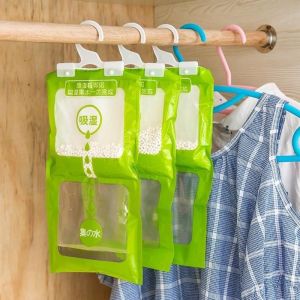 10PCS Desiccant Hanging Dehumidifier Bags Rain Drying Bag Wardrobe Hanging Hygroscopic Desiccant