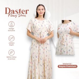 Daster Flowy by mima.id Home Dress Baju Santai Wanita Bahan Rayon Premium Hamil Busui Friendly