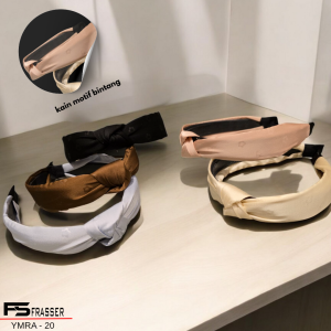 Bando Kain Busa Tebal Wanita Korea Headband Bando Bandana Hair Band BND 04