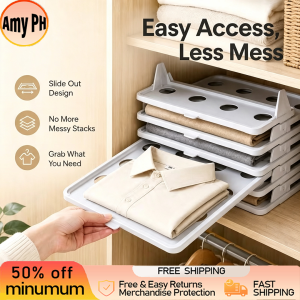 【BUY 5 TAKE 5】10/5Pcs Clothes Folder T‑Shirt Quick Folding Board Lazy Clothing Divider Magic Laundry Folder Closet Wardrobe Organizer for Home Cabinet Storage | Ships Today