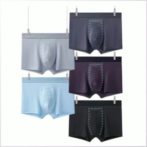 Boxer Shorts Smooth Boxers Magnetic Therapy Casual Fit High Elasticity Pelletized Crotch Adult Males