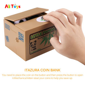 Panda Cash Coin Bank Money Box Toy Piggy Bank for Adults Home Room Decor Toys for Boys 7 To 12 Years Old Birthday Gift