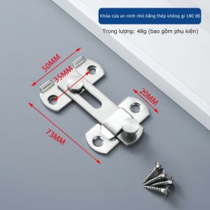 Then cài khóa cửa chốt khóa cửa chất inox bền bỉ và chắc chắn BAUHO
