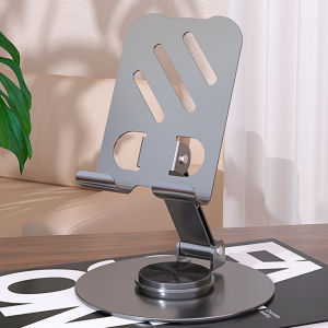 Universal Aluminum Alloy Phone Stand - 360° Rotation + 720° Adjustment Suitable for Live Streaming and TV Show Binging