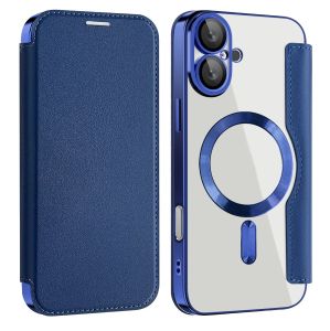 iPhone 16pro 16promax 16plus เคสกันกระแทกพับได้สำหรับชาร์จไร้สาย Magsafe สำหรับ (จัดส่งจากประเทศไทย) พร้อมช่องใส่บัตรแม่เหล็ก เคสหนังใสแบบยืดหยุ่น