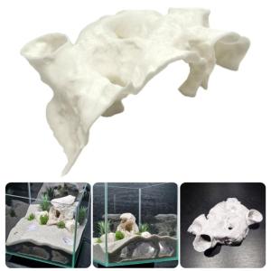 Natural Textured Aquariums Cave Decoration With Multiple Entries For Fish Shrimp Safety And Tanks Environment Enrichment