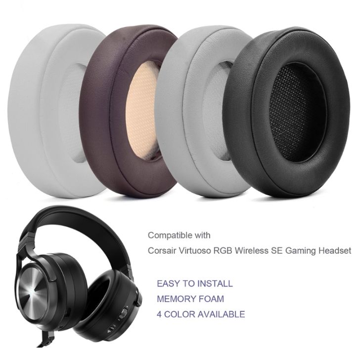 Replacement Ear Pads For Corsair Virtuoso RGB Wireless SE Headset – Soft Cushion Pair