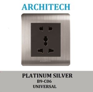 ARCHITECH PLATINUM B9-C06 SILVER Stop Kontak - Colokan Universal