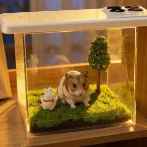 OUTOPEN Acrylic Pet Holographic Projection Memorial Box 3D Holographic Pet Remembrance Dog Video Box Digital Projection 3D Pet Projection Gift Pet Lover