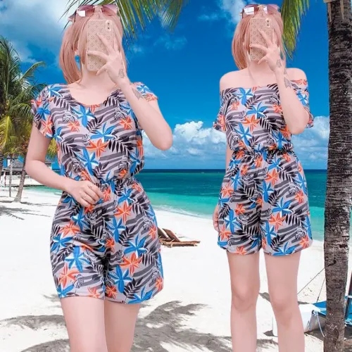 HIGH QUALITY FLORAL JUMPSUIT FOR WOMEN Summer Outfit Floral For Women Beach  Wear FLORAL JUMPSUIT KOREAN