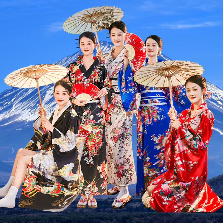 Traditional Japanese womens kimono dress Japan national costume