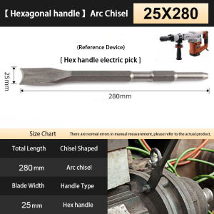SDS Electric Hammer Drill Bit Stone Chisel HEXShank Concrete Chisel Flat/Point/Wide/Scaling/Bent Hacker Durable 0810 Electric Chisel