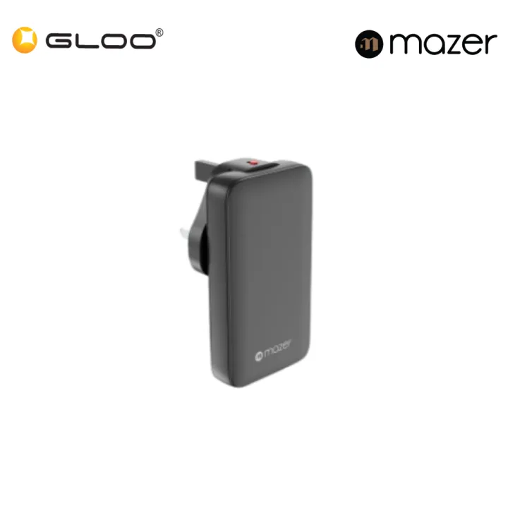 Mazer GaNPrestige Slim 65W GaN Wall Charger With Travel Pins (2 Ports)