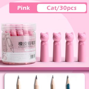 WXUZGC168 30pcs Dual-purpose Eraser Pencil Cap Cat Claw Shape Pencil Protective Case Pencil Extender Students