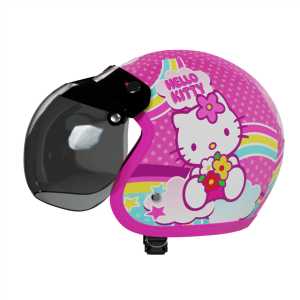 Helm Bogo Retro Anak Printing Kids Laki Laki Perempuan Usia 2 3 4 5 6 Tahun Karakter Hello Kitty Pink Lucu Imut