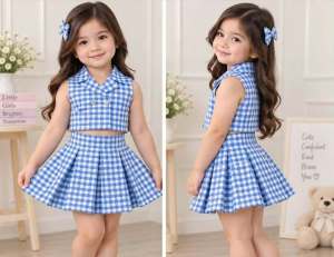AD Summer Casual Girl Teen Pleated Skirt and Top - top and skirt - plain color - current trend - best seller top - super ganda - ganda ng quality - effortless easy to wear - simple - cute item - fabric from abroad - cotton fabric - timeless piece -