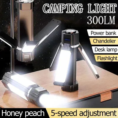 Mini LED Flashlight Camping Light Portable LED Outdoor Lantern Hanging Tent Camping Light Rechargeable USB