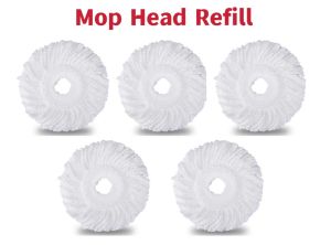 5pcs White Replacement Mop Head Refill for 360 Spin Hurricane Micro Magic Mop [SG SELLER]