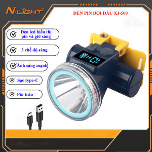 Mẫu mới - Đèn Pin Đội Đầu Siêu Sáng XJ-500 Pin Trâu 10-20h 3 Chế Độ Sáng Chống Nước