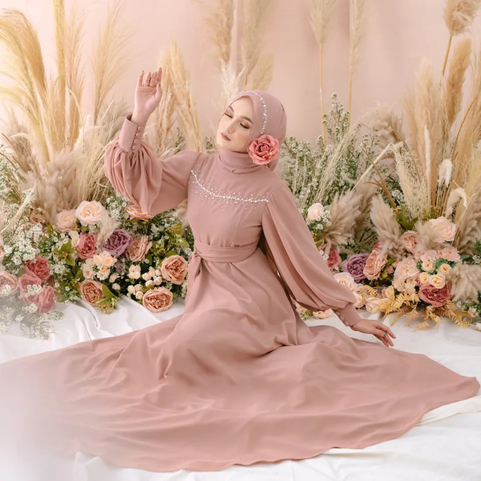 Bridesmaid hot sale muslimah dresses