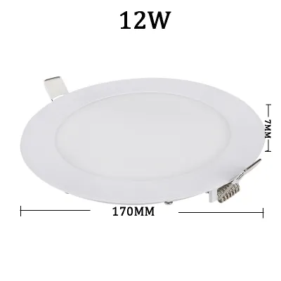 Đèn Led âm trần siêu mỏng 6w 9w 12w 18w ánh sáng trắng vàng trang trí nội thất bảo hành 12 tháng