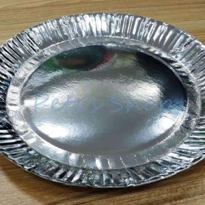 24 Pcs Set Silver Party Paper Plate/9" Silver Party Plates for All Occasions/Silver Plato for Christmas Birthday/Festive Supplies/Round Plate/Eco Friendly Disposable Silver Coated Disposable PlatePaper PlateRound Plate for PartyPicnicDinner & Lunch